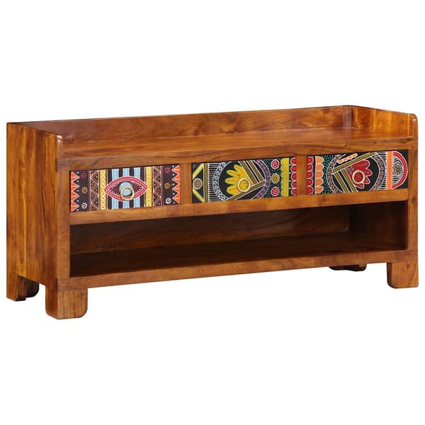 vidaXL Sko Bænk 100x35x45 cm Solid Træ Akacie