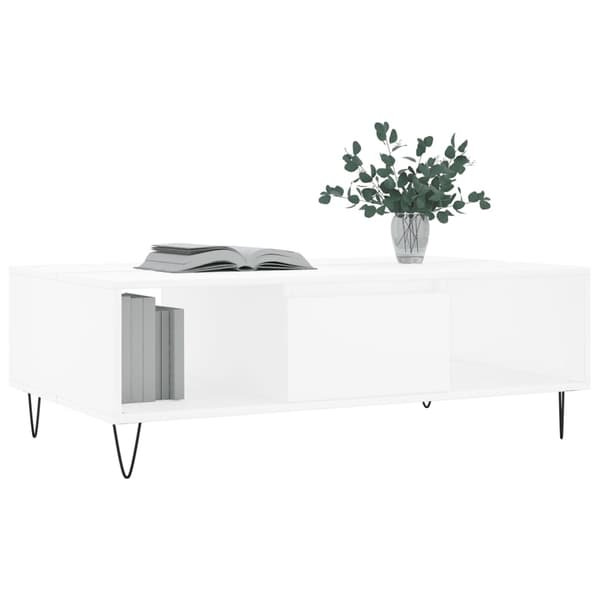 vidaXL Soffbord vit 104x60x35 cm konstruerat trä