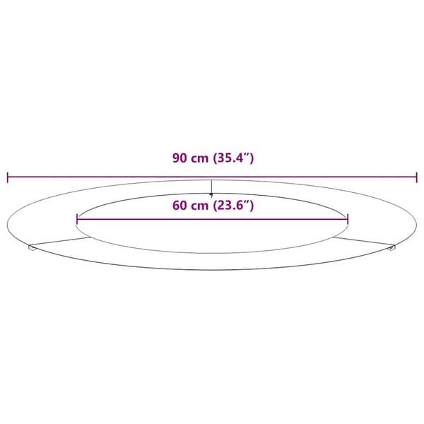 vidaXL passende for Flat Tre Ringer 5 pcs sølv Ø60 / 90 cm