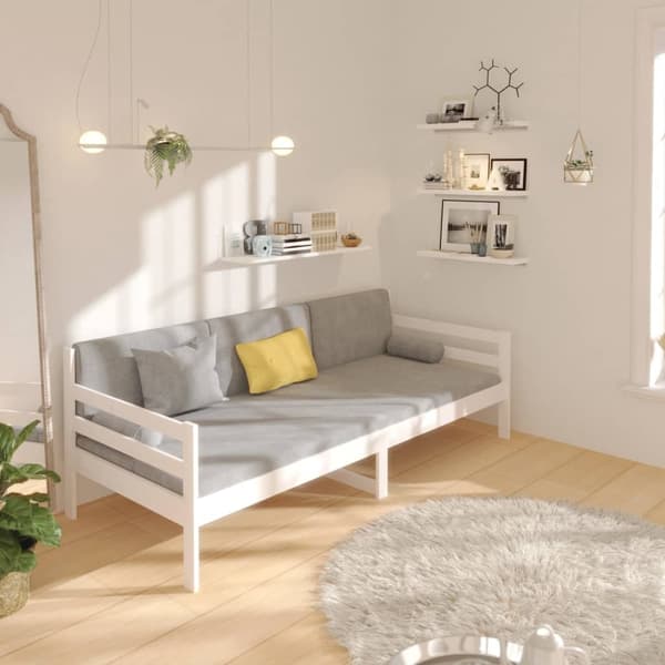 vidaXL Dagbädd vit 90x190 cm massiv furu