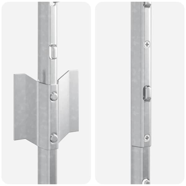 vidaXL Stängselstolpe 44 pcs Silver 140 cm Stål