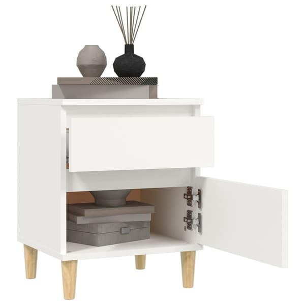 vidaXL Nattbord 2 stk hvit 40x35x50