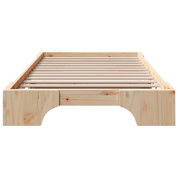 vidaXL Sängram Vaxbrun Massivt trä 140 x 200 cm Robust Rektangulär