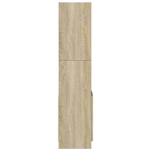 vidaXL Highboard sonoma eik 92x33x140 cm konstruert tre