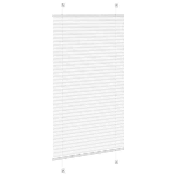 vidaXL Plisserad persienn vit 75x150 cm tyg bredd 74,4 cm polyester