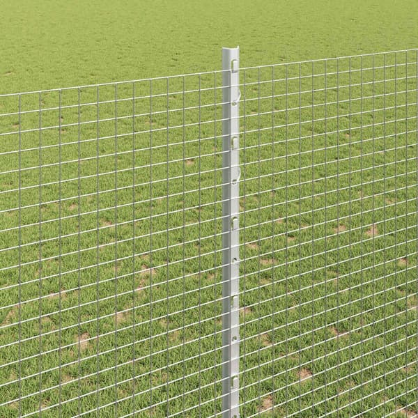 vidaXL Gjerde med innlegg. sølv 1.5 x 10 m Stål