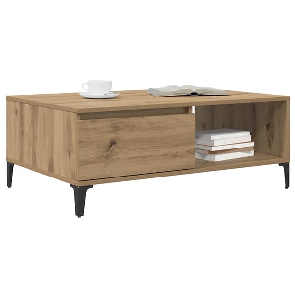 vidaXL Kaffebord artisan eik 90 x 60 x 35 cm Konstruert tre