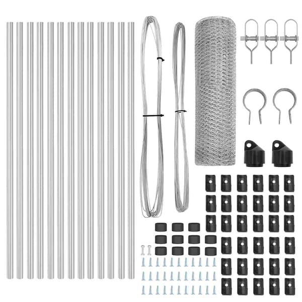 vidaXL Gjerdepåle sølv 25 x 0,4 m (13 mm mesh) Stål