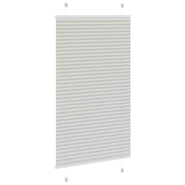 vidaXL Plisserad persienn ljusgrå 80x150 cm tyg bredd 79,4cm polyester