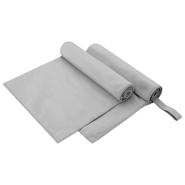 vidaXL Sportshanddukar 2 st Grå 100 x 50 cm Polyester och polyamid