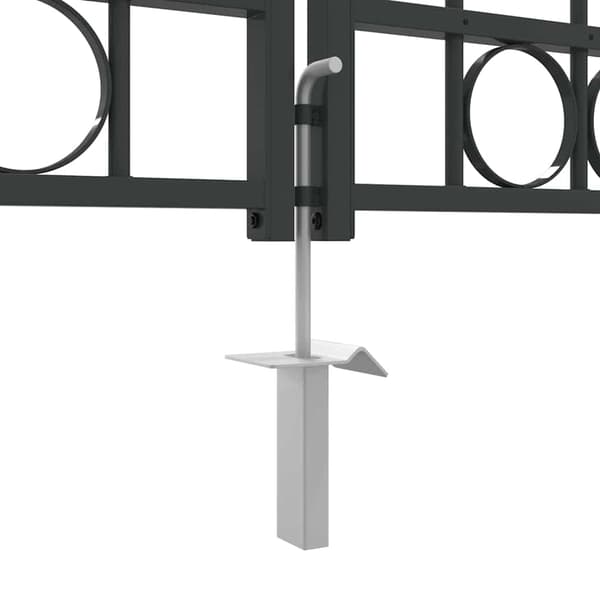 vidaXL Grind med lås Grå 400 x 150 cm Stål