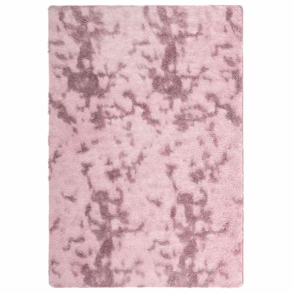 vidaXL Flossteppe med lang luv NAVARRA støvet rosa 200x290cm polyester