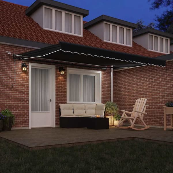 vidaXL Markiseduk med Svart 400 × 300 cm Polyester