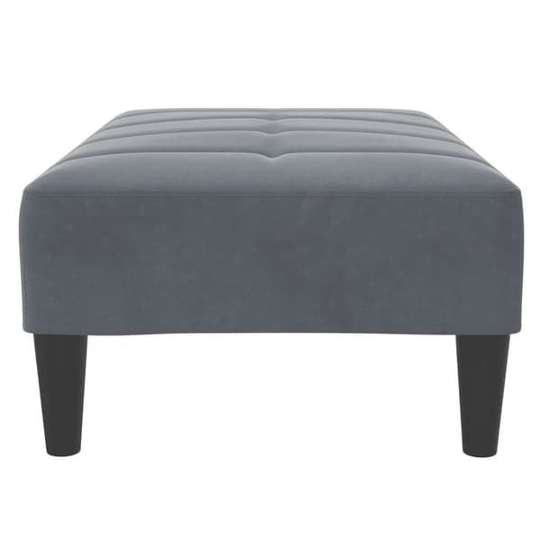 vidaXL Fotpall mörkgrå 77x55x31 cm sammet