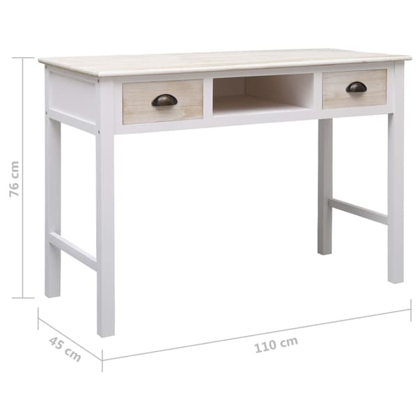 vidaXL Avlastningsbord 110x45x76 cm trä