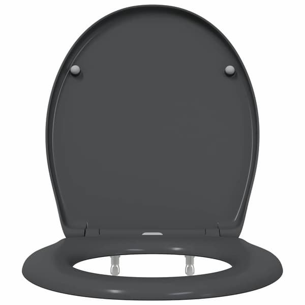 vidaXL Antracit Duroplast Standard Toalettsits Oval Samtida
