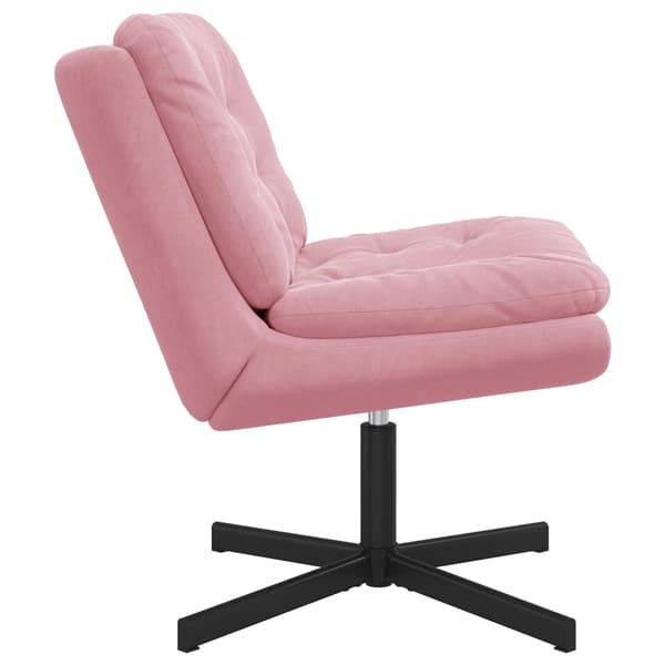 vidaXL Svängbar Avkopplingsstol Rosa 63 x 75 x 76 cm Sammet