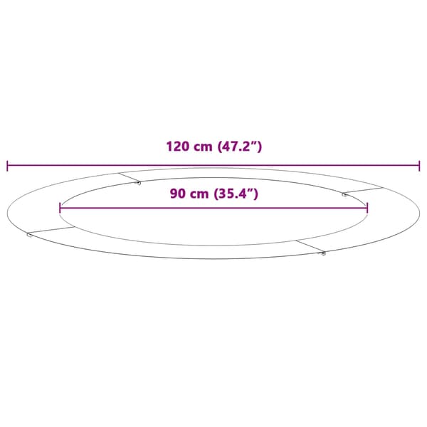 vidaXL lämplig för Flat Trädringar 5 pcs Brun Ø60 / 90 cm