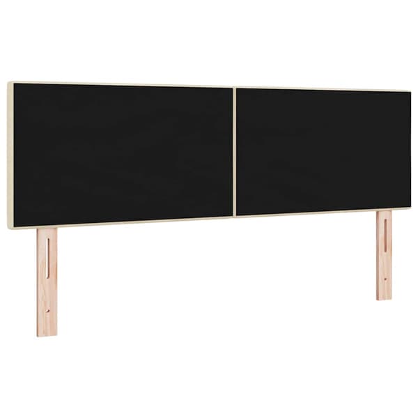 vidaXL LED Sänggavel Med Knapp Tuftad Kräm 80 cm Tyg