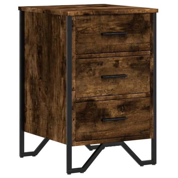 vidaXL Nattbord røkt eik 40x41x60 cm konstruert tre