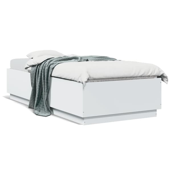 vidaXL Sengeramme hvit 90x200 cm konstruert tre
