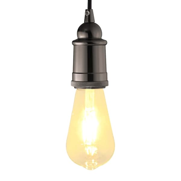 vidaXL Lamphållare 2 st blank svart E27