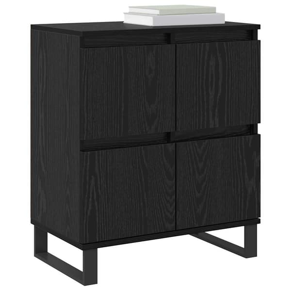 vidaXL Serviesskap Svart Eik 60 x 35 x 70 cm