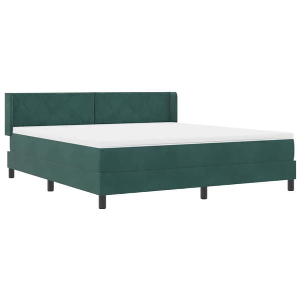 vidaXL Bäddfjäder med madrass Mörkgrön 200 x 180 cm Polyester
