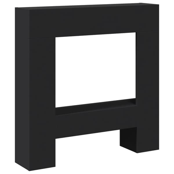 vidaXL Spiselkrans svart 81x18x82 cm konstruerat trä