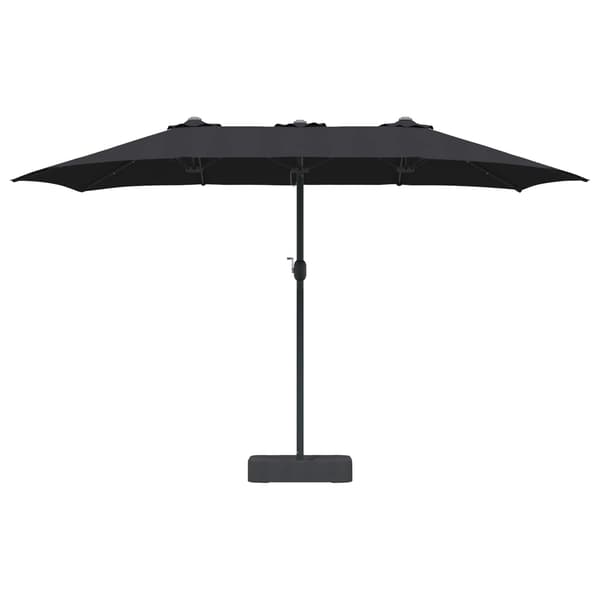 vidaXL Hageparasol Svart 385 x 209 x 244 cm Polyester