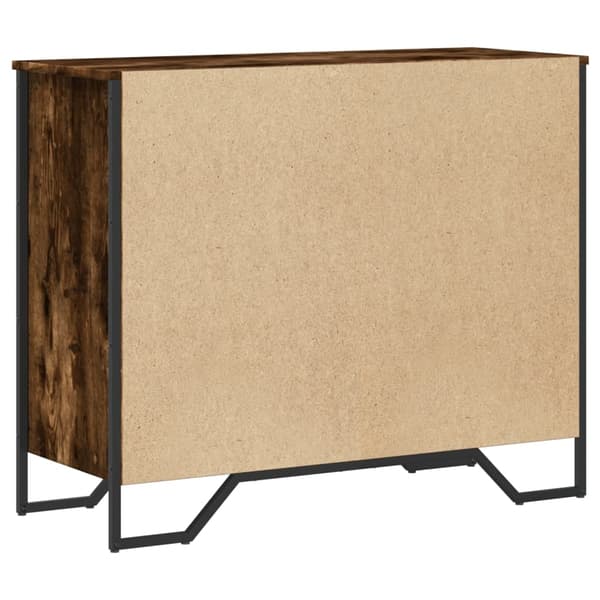 vidaXL Kommode røkt eik 91x35,5x74,5 cm konstruert tre