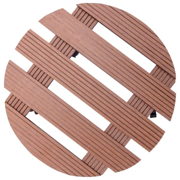 vidaXL Blomvagnar 2 st brun Ø30x7,5 cm WPC