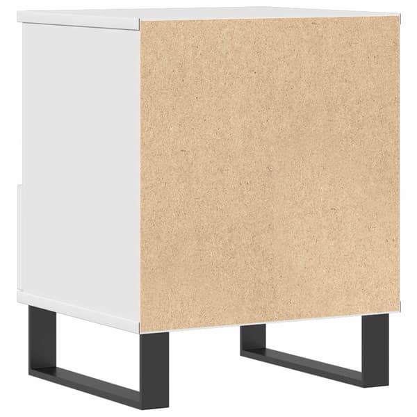 vidaXL Sängbord vit högglans 40x35x50 cm konstruerat trä