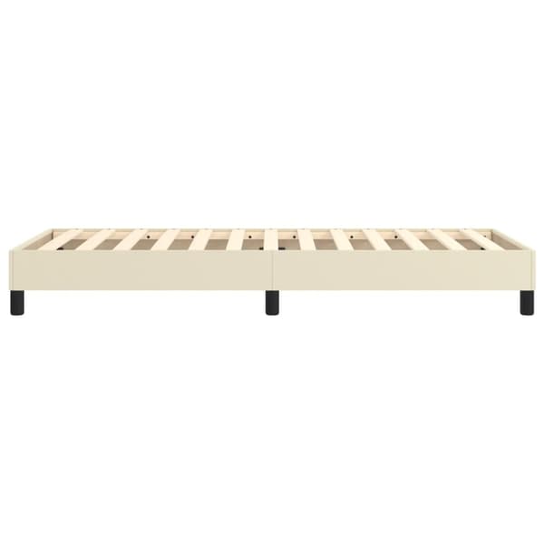 vidaXL Ramsäng gräddvit 80x200 cm konstläder