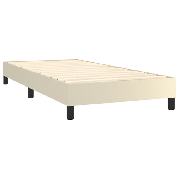 vidaXL Ramsäng gräddvit 80x200 cm konstläder