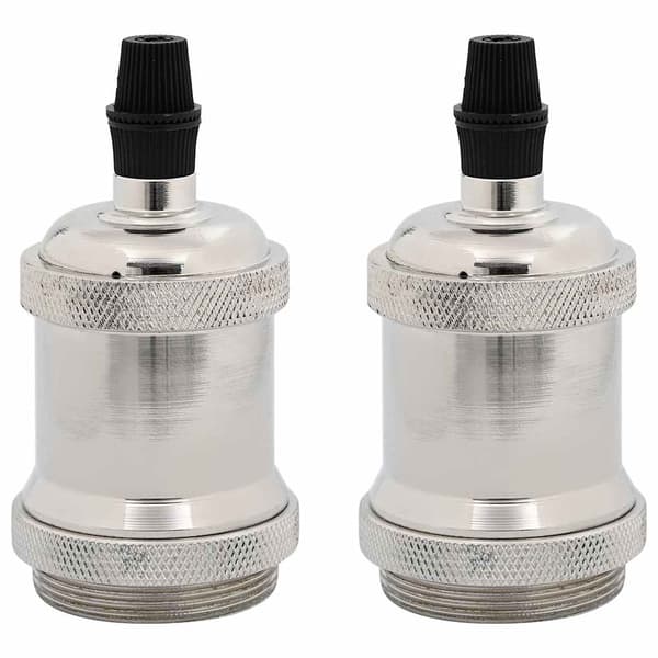 vidaXL Lampeholdere 2 stk satin nikkel E27