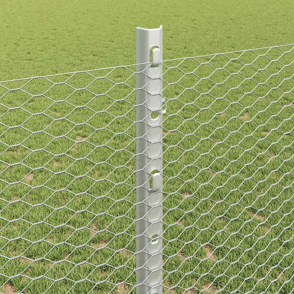 vidaXL Gjerde med innlegg. sølv 1.2 x 50 m Stål