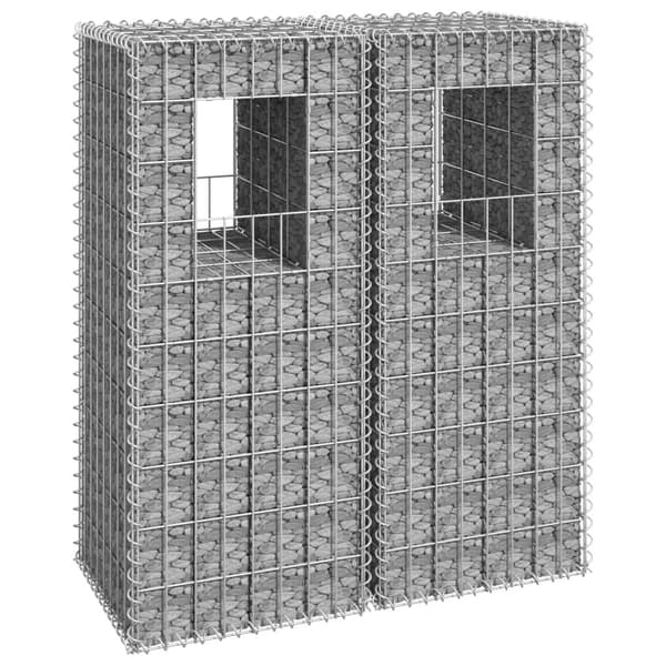 vidaXL Gabionstolper 2 stk 40x40x100 cm jern
