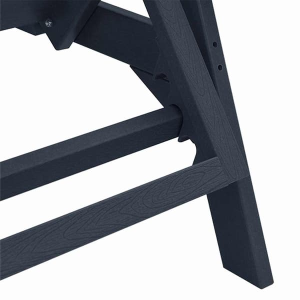 vidaXL Solstol Reclining 3 pcs Marinblå polyeten