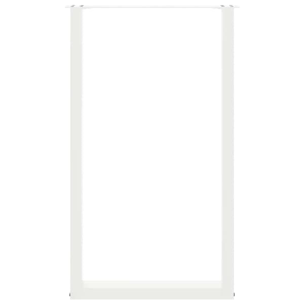 vidaXL Soffbordsben U-formade 2 st vit 60x(100-101) cm stål