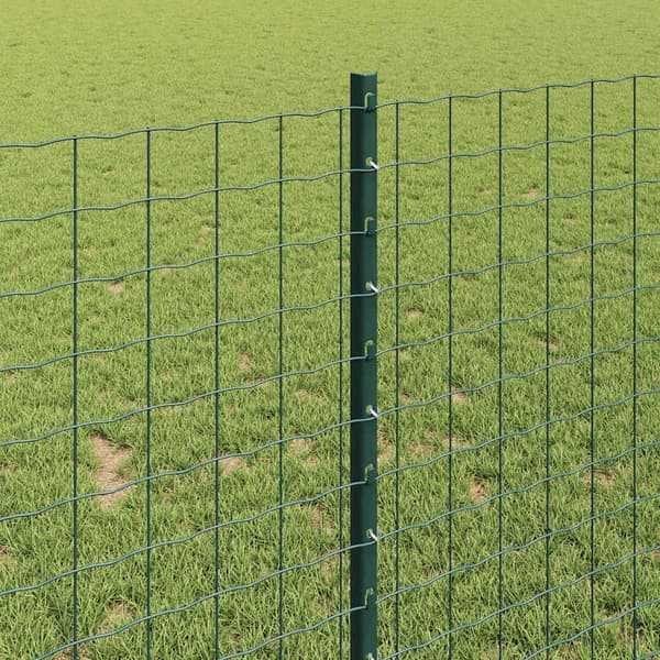 vidaXL Gjerdeposter 10 pcs grønn 100 cm Stål