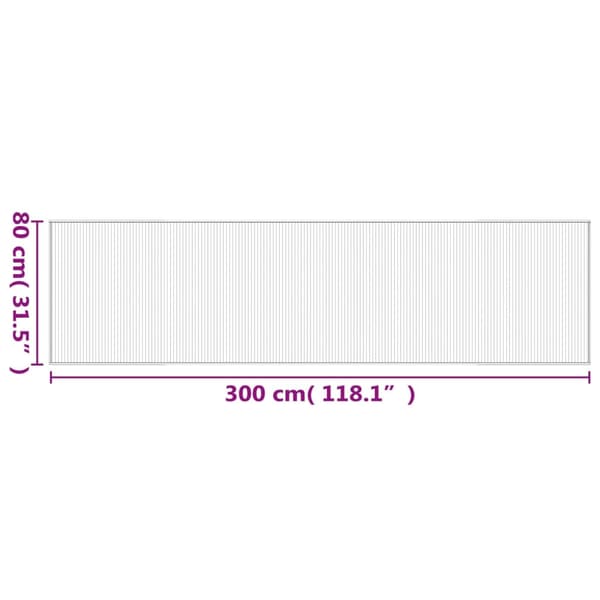 vidaXL Teppe rektangulær grå 80x300 cm bambus