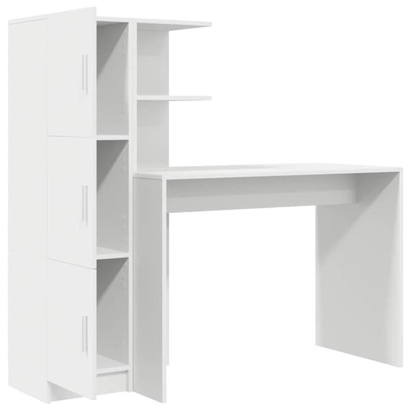vidaXL Skrivbord 2 pcs Vit