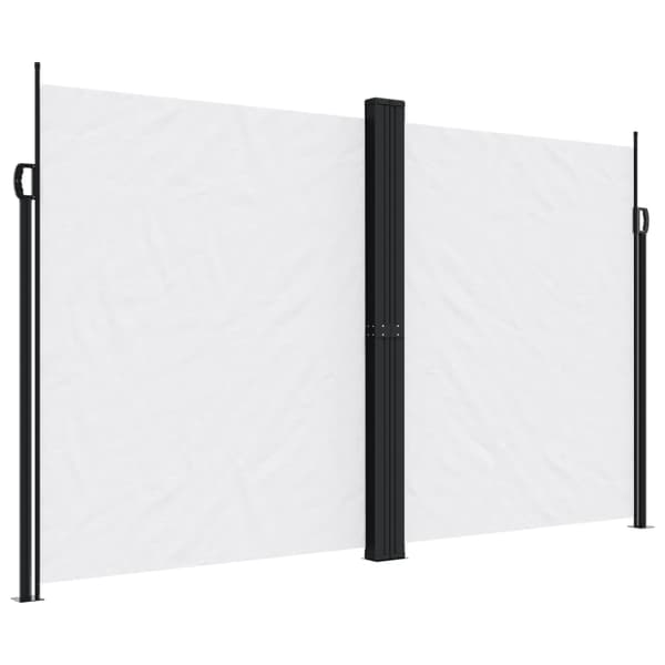 vidaXL Infällbar sidomarkis vit 200x600 cm