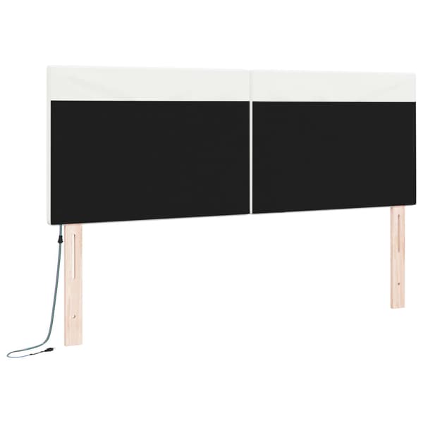 vidaXL LED huvuddyna Vit 160 cm Konstläder
