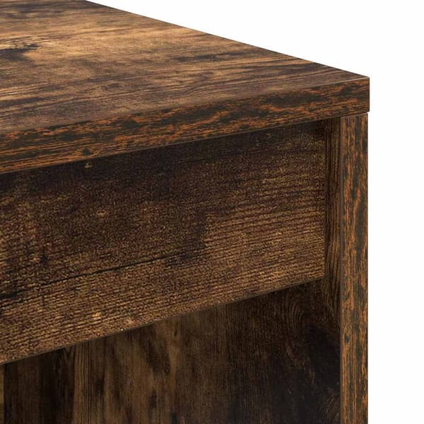 vidaXL Skrivebord Røkt eik 80 x 40 x 76 cm