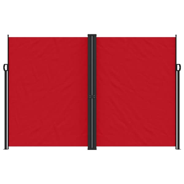 vidaXL Infällbar sidomarkis röd 220x1200 cm