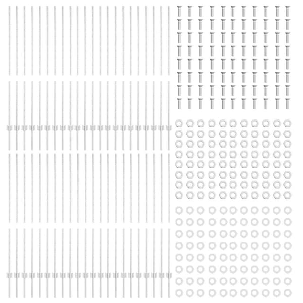 vidaXL Stängselstolpe 44 pcs Silver 180 cm Stål