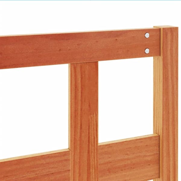 vidaXL Hodegavl voksbrun 135 cm heltre furu