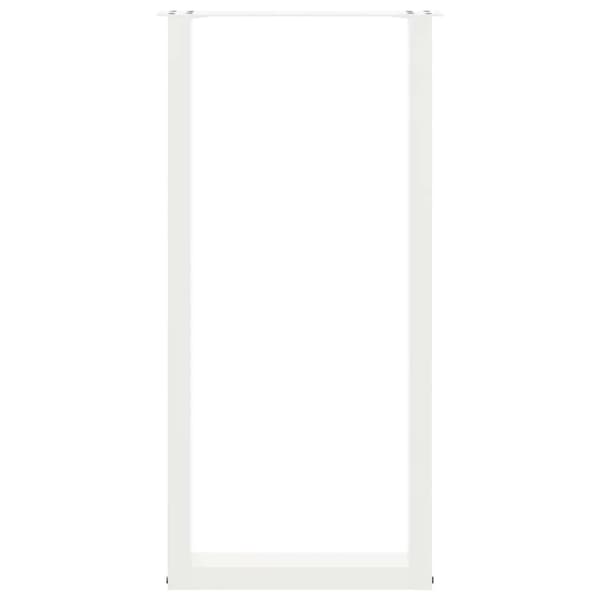 vidaXL Soffbordsben U-formade 2 st vit 50x(100-101) cm stål